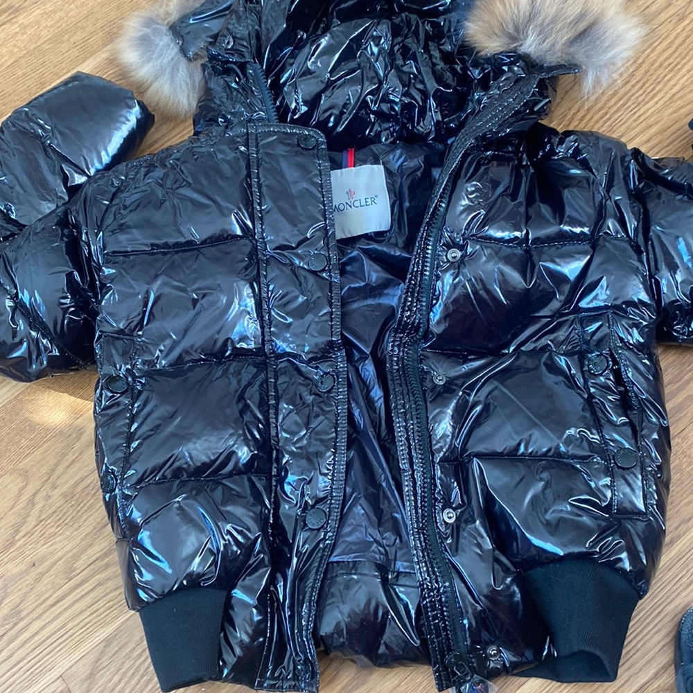 Black Moncler Alpin padded jacket. NEW.